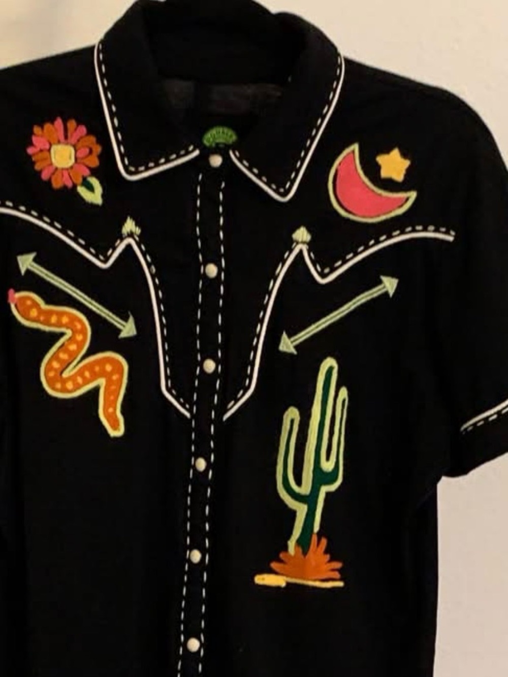 Double D Ranch Rattlesnake Ravine pearl snap jacket top cactus coyote RTL $395 L - Picture 6 of 7